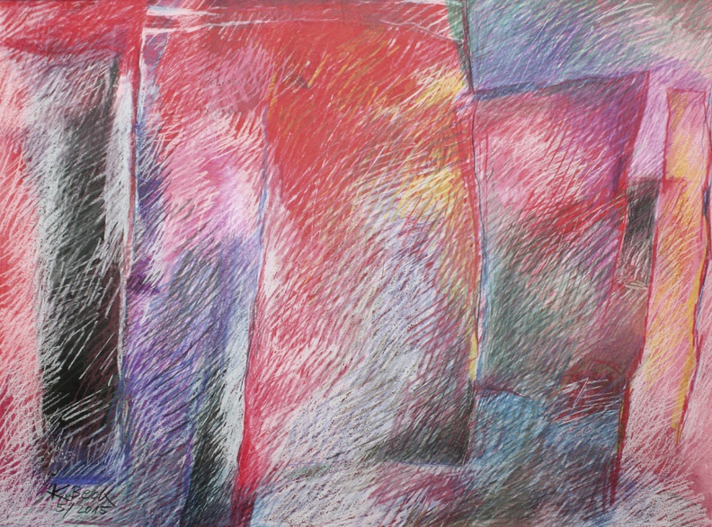 Beck Karin · Ohne Titel · Acryl und Buntstifte auf Acrylpapier · 47 x 35,5 cm · 2015.jpg