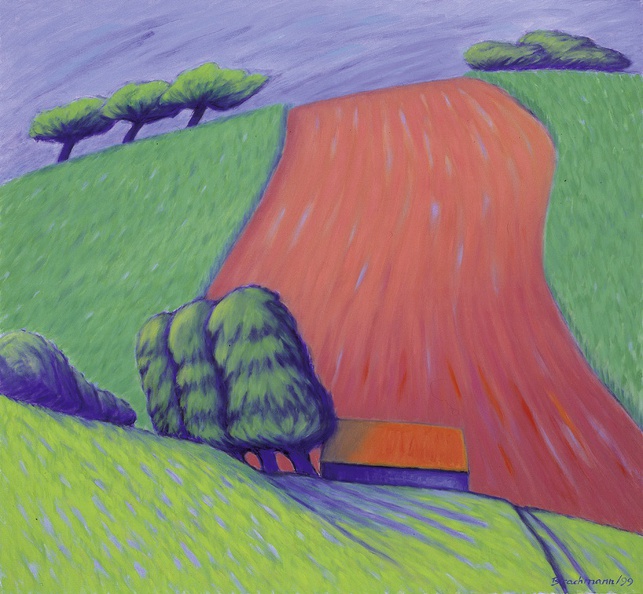 Brachmann Monika · „ Braches Feld - Roter Lehm “ · Öl auf Leinwand · 120 x 110 cm · 1999.jpg