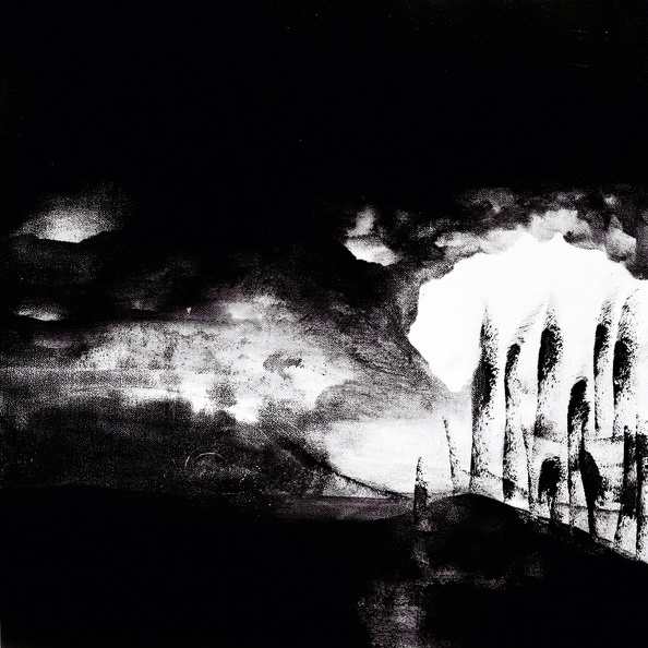 Czycholl - Tantzen Marlis · Abendlicht. Wie flammt das Schilf auf vor dem Vergehen! · Acryl auf Leinwand · 50 x 50 cm · 2009.jpg