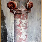 Lichtenhofer-Wagner Brigitte · „Der rosa Hydrant“ · Öl auf Leinwand · 70 x 50 cm · 2015
