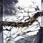 Schmerler Heike · „black dragon“ · Acryl-Mischtechnik auf Leinwand · 3-teilig, 120 x 70 cm Gesamtmaß · 2014