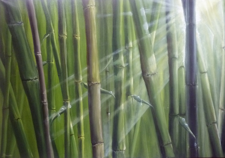 Bauer Dieter · 01 · „Bambus“ · Öl auf Leinwand · 100 x 70 cm · 2012.jpg