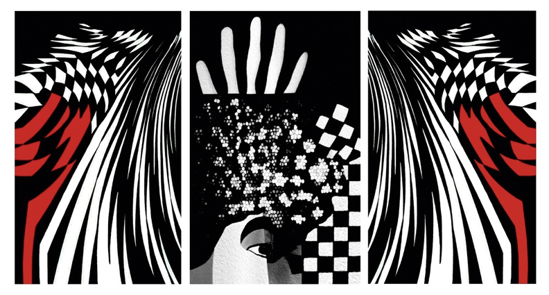 Bendner Monika · „Boxenstopp mit Boxenluder“ · Triptychon - Echter Fotoabzug unter Acrylglas · 180 x 90 cm · 2015.jpg