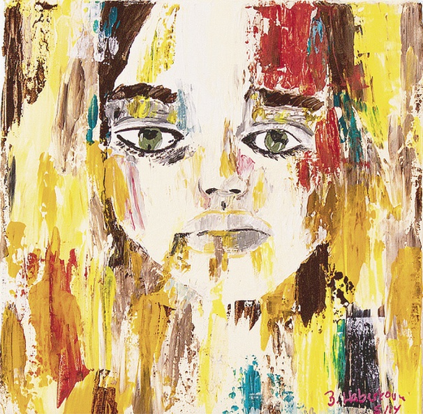 Haberkorn Bärbel · 01 · „Das Mädchen“ · Acryl auf Leinwand · 30 x 30 cm · 2014.jpg
