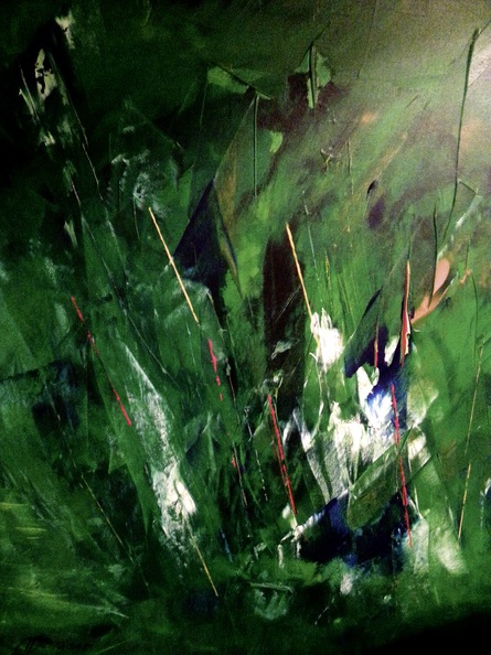Lardschneider Manfred · 02 · „Explosion in Grün“ · Acryl auf Leinwand · 80 x 80 cm · 2015.jpg