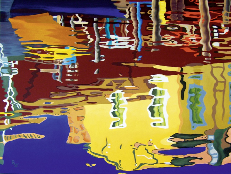 Wolny Birgitt · 01 · „Venedig - Im Hafen“ · Öl und Acryl auf Leinwand · 80 x 60 cm · 2007.jpg