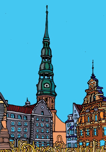 Yanovsky - Rathausturm, Riga, 80x110 cm.jpg