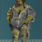 Zdrahal Ernst, Frau im Bad, Mischtechnik auf Dipond, 70x50 cm