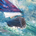 Andorka Hanna, Wind und Wasser IV, 50x60 cm