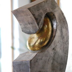 Franz Krammer, Holzskulpltur, Silber, Gold, H 30 cm
