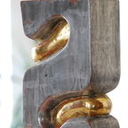 Franz Krammer, Holzskulpltur, Silber, Gold, H 25 cm