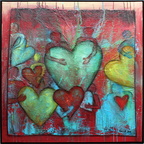 open your heart for our world, Acryl a.L., 70x70 cm