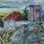 Reinhold Messners Burg Juval, 50x70 cm