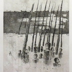 Balenok Sergej, Kaltes Schweigen, Radierung, 36x29 cm