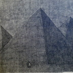 Paul Flora, Pyramide, Druck, 45x44 cm